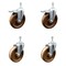 Service Caster 5 Inch SS High Temp Phenolic 3/8 Inch Stem Caster Total Lock Brake SCC, 2PK SCC-SSTSTTL20S514-PHSHT-381615-2-S2 - alternate 1